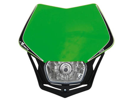 Racetech lampa przednia v-face kolor zielony