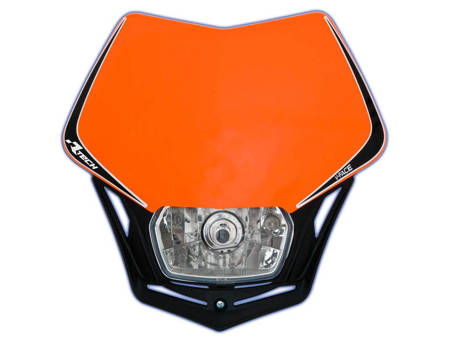 Racetech lampa przednia v-face ktm kolor pomarańczowy/czarny