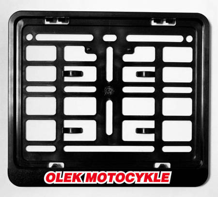 Ramka do tablicy rejestracyjnej motocykl/motorbike kolor czarny z logo olek motocykle