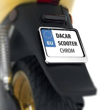 Ramka do tablicy rejestracyjnej skuter/scooter kolor chrom