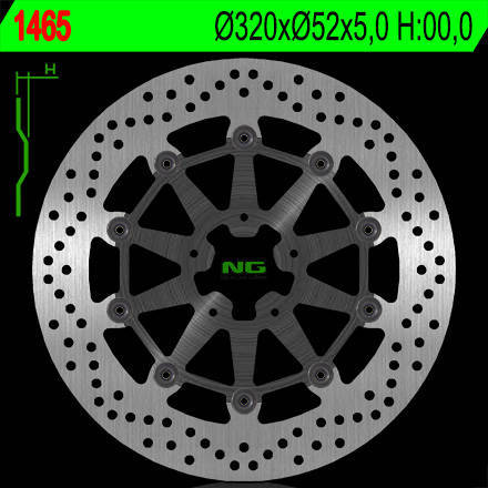 Tarcza hamulcowa przód ktm duke 690 r/a'14-'16 (320x52x5mm) (5x8,5mm) pływająca