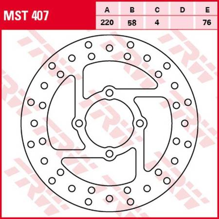 Tarcza hamulcowa tył derbi dxr 200/250 '04-'08, yamaha yfs 200 blaster '88-'07, yfm 350 wolverine '95-'05, yfz banshee '90-'06, yfm 660r rap