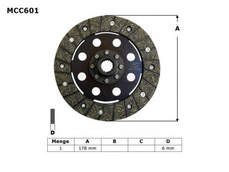 Trw lucas tarcza sprzęgłowa bmw r 50 / 60 69-73, r 75 69-80, r 90 73-76, r 100 76-80, (ebs6603) (promocja)