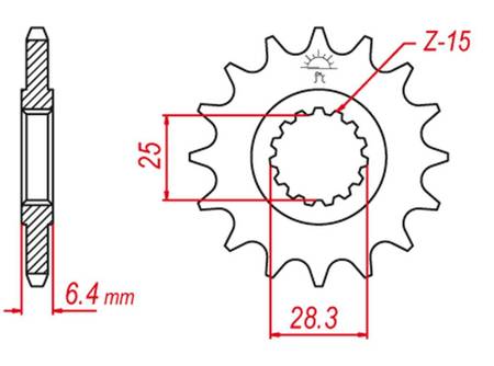 Zębatka przednia 2168 14 (216814) yamaha yfz 450 '09-'19, yfm 700 raptor '06-'19 (jtf1592.14) (łańc. 520)