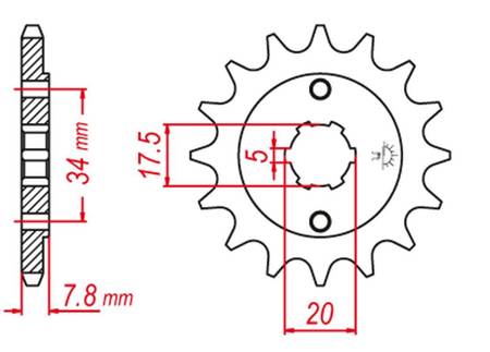 Zębatka przednia 279 15 honda xl 125 v '01-'13, vt 125c '99-'07, nsr125 '93-'02 (jtf327.15)* (łańc. 520)