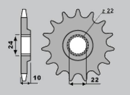 Zębatka przednia 402 17 bmw f 650 '94-'08