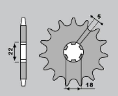 Zębatka przednia 423 12 kawasaki kx 125 '94-'08