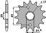 Zębatka przednia 438 14 18nc suzuki gsx 400 f 81-86, gr 650 (-1) (łańc. 520)