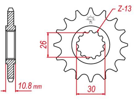 Zębatka przednia 579 17 yamaha fj 1100/1200, x1200/1300 '98-'11, yzf-r1 '04-'14, mt-01 '05-'11, fz1 '06-'14 (jtf579.17)