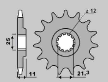 Zębatka przednia 7287 16 husqvarna 250/300/310/350/360/400/410/450/510/511/530/570/610/630 (a4250824160)