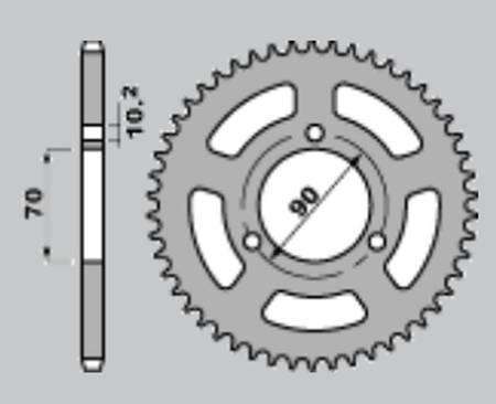 Zębatka tylna 239 42 honda 80r '83-'86 (jtr239.42)