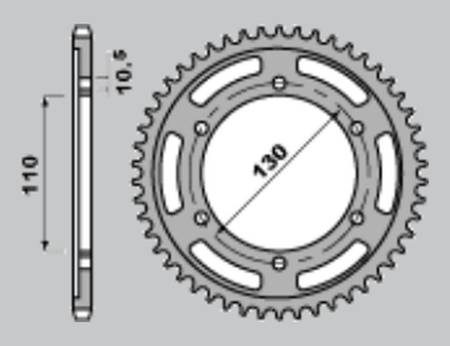 Zębatka tylna 241 42 suzuki gsxr 1000 '09-'15 (479-42) (jtr479.42)