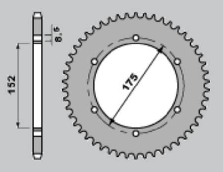 Zębatka tylna 844 55 yamaha dt 125r '88-'92