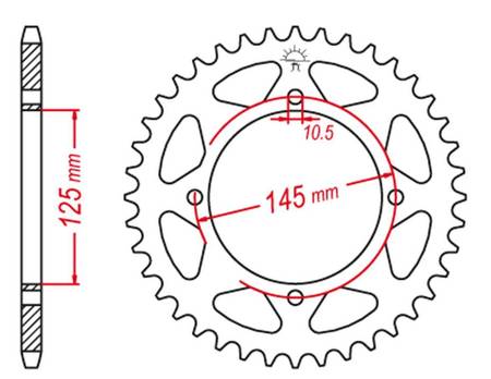 Zębatka tylna 857 39 yamaha xt 600 '83-94, xt 600z tenere 87-89, yfm700, yfz450, yfm350 (jtr857.39)