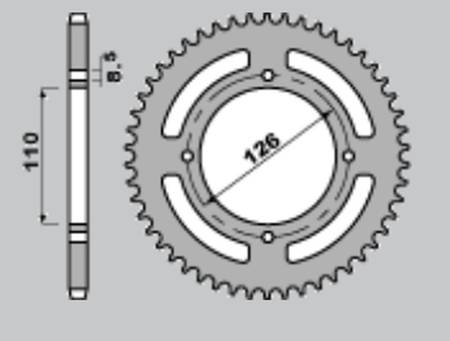 Zębatka tylna aluminiowa t7075 (ergal) kolor czarny 4418 52 (441852) kawasaki kx65 '00-'20, suzuki rm 65 '03-'04