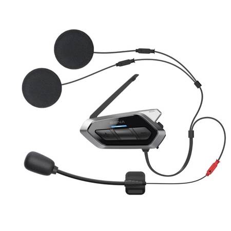 interkom motocyklowy 50r quantum mesh 2.0 bluetooth 5.0 do 2000m z radiem fm oraz systemem audio harman kardon ( 1 zestaw ) (el)