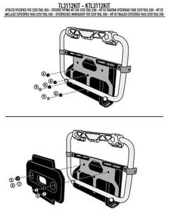 mocowanie skrzynki narzędziowej ks250 do stelaży kl3105 oraz kl3112
