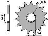 zębatka przednia 526 17 kawasaki zzr 1200/1400 (jtf517.17) (łańc. 530) (52617jt)